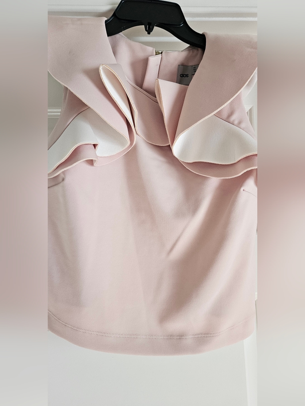 ASOS Pale Pink Ruffle Detail Blouse